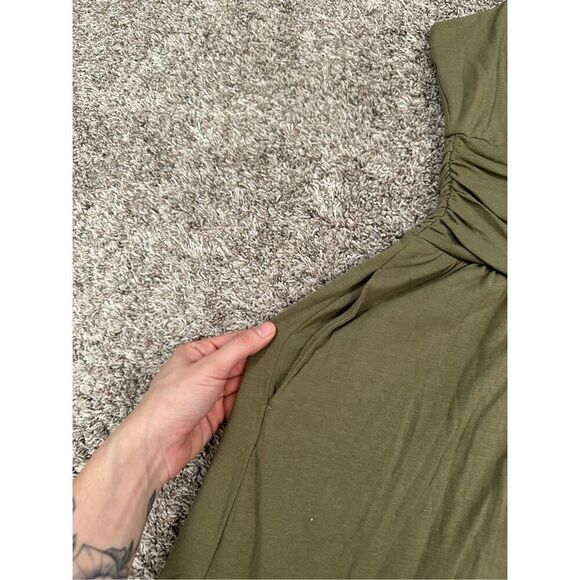 NWT The North Face Heartwood Dress V-Neck Sleeveless Faux Wrap Green XL Gorpcore - Picture 13 of 13